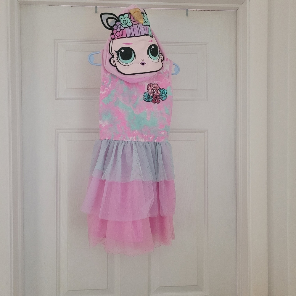 Colorful Kids' Dress with 𝙻𝙾𝙻 Character